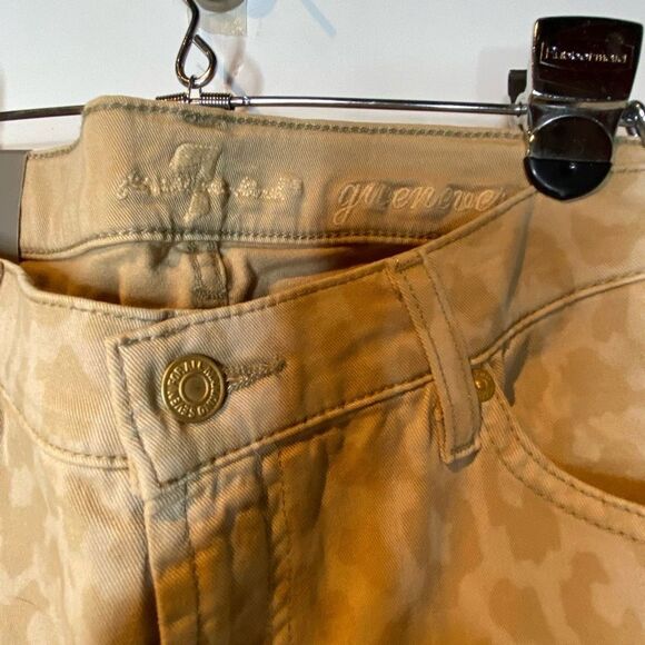 7 For All Mankind Gwenevere Cheetah print neutral super skinny jeans 31 $189 ret - Picture 6 of 9